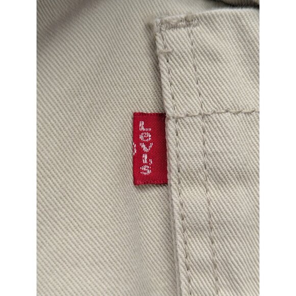 Y2K Levis Cargo Loose Straight Mens 36X35 Wide Leg Baggy Outdoor Hiking 90s Tan - Picture 8 of 13